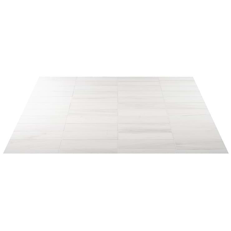 Bianco Dolomite White 4x12 Premium Honed Marble Tile
