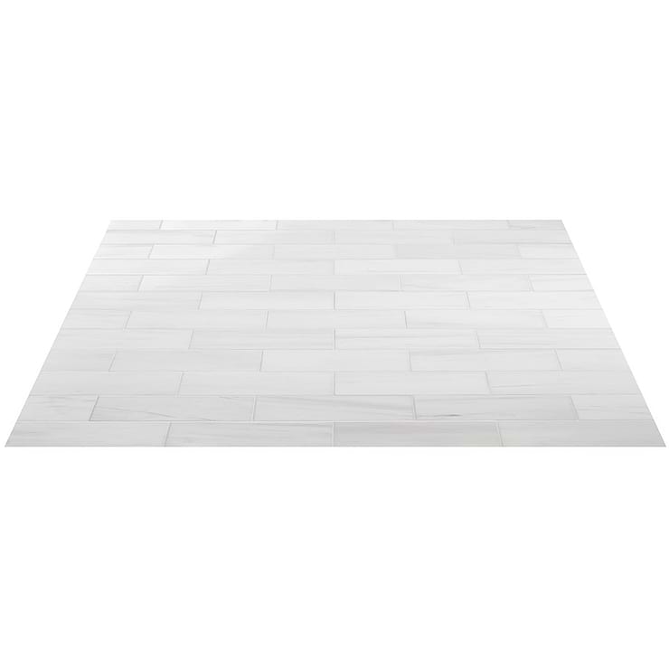 Bianco Dolomite White 4x12 Premium Polished Marble Tile