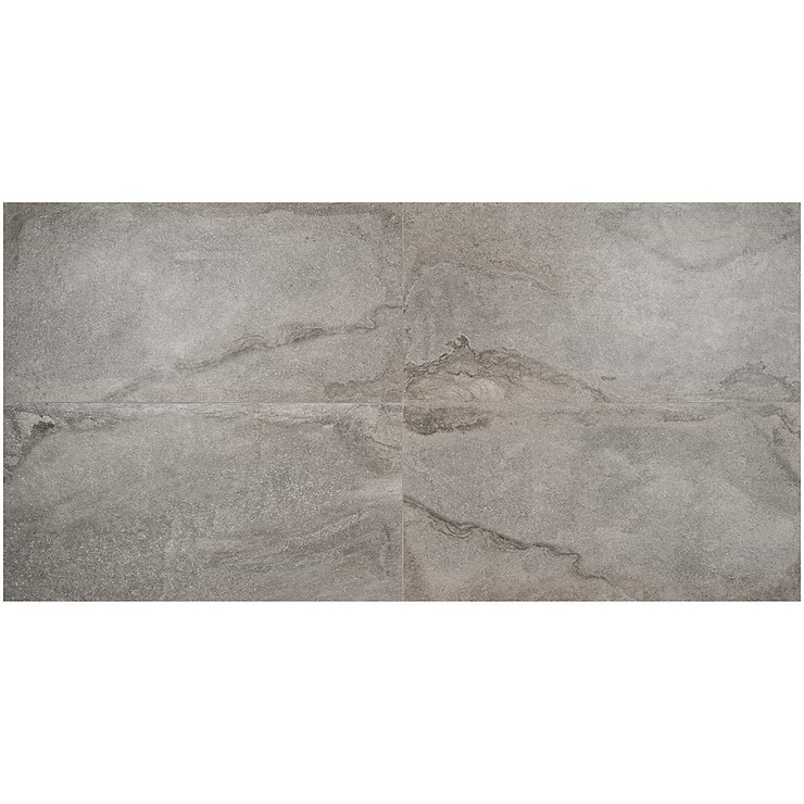 Acadia Slate Gray 24x48 Quartz Look Matte Porcelain Tile