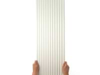 Mod White 12x36 3D Fluted Matte Ceramic Tile 