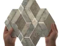 Diana Champagne Beige Polished Marble and Pearl Mosaic Tile