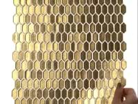 Flicker Gold 1/4" x 1" Polished Glass Mosaic Tile