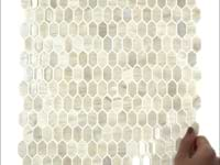 Flicker Iridescent Mist White 1/4" x 1" Polished Glass Mosaic Tile