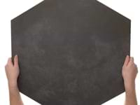 Angela Harris Flatiron Black  20" Large  Hexagon Matte Porcelain Tile