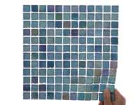 Splash Tropical Blue 1x1 Polished Glass Mosaic Tile