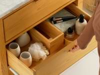 Dayton 30" Woodgrain Vanity with Pure White Quartz Top and Ceramic Basin