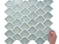 Suki Blue 2x3 Fishscale Matte Glass Mosaic Tile