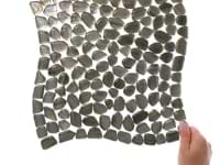 Komorebi Pebble Rainforest Dew Metallic Polished Glass Mosaic Tile