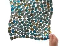 Komorebi Pebble Juneau Spring Multicolor Polished Glass Mosaic Tile