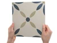 Lapaz White Flower 9x9 Matte Porcelain Tile