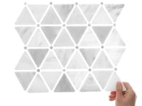 Highland Akoya White 2" Marble & Pearl Polished Mosaic Tile