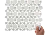 Victoria Pearl & White Thassos Marble Polished Mosaic Tile