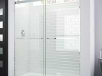 DreamLine Essence 48"x76" Reversible Sliding Shower Alcove Door with Clear Glass in Brushed Nickel