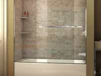 DreamLine Essence 60"x60" Reversible Sliding Bathtub Door with Clear Glass in Chrome