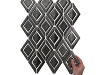 Nabi Jewel Metallic Gunmetal Gray 3D Matte Glass Mosaic Tile