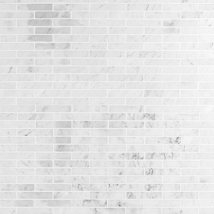 Carrara 3/4X4 Big Brick Pattern Polished Marble Mosaic Tile