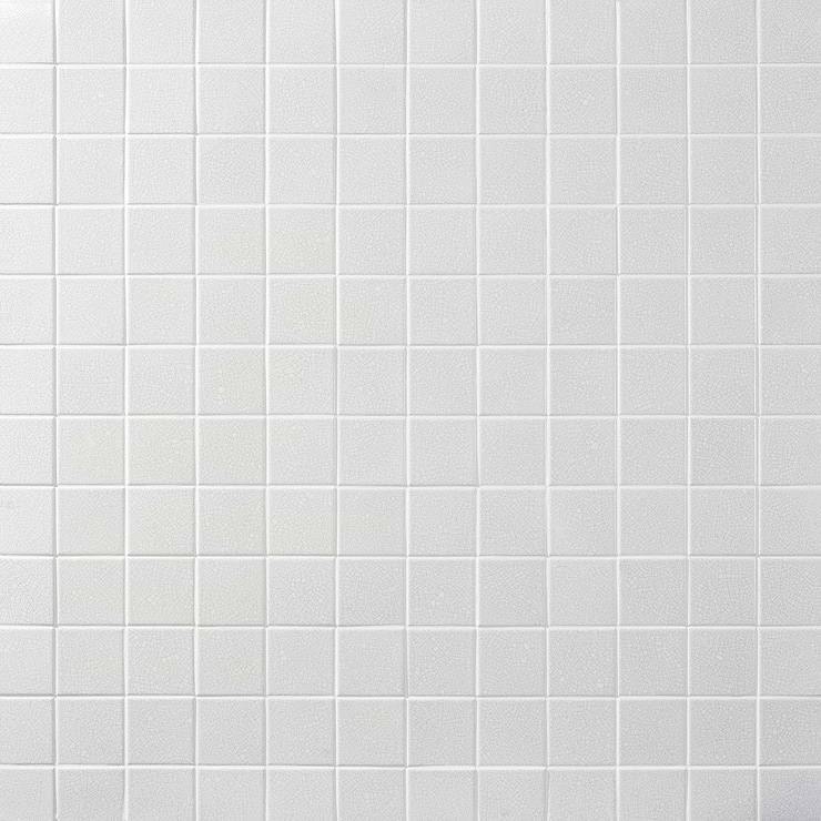 Sarina Vintage White 4x4 Glossy Crackled Ceramic Wall Tile