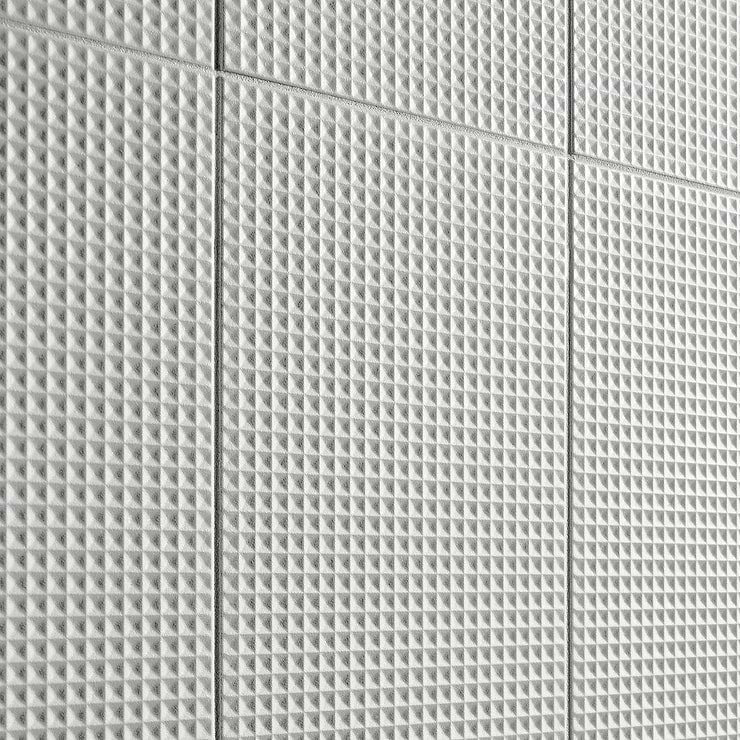 Kinzie Waffle White 8x16 Textured Matte Ceramic Tile