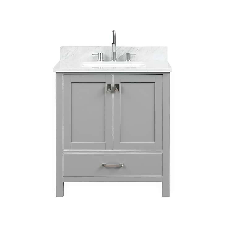 Athena 30'' Gray Vanity And Marble Counter