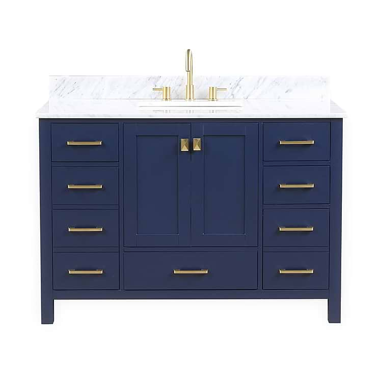 Athena 48'' Blue Vanity And Marble Counter