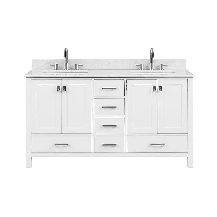 Athena 60'' White Vanity And Marble Counter