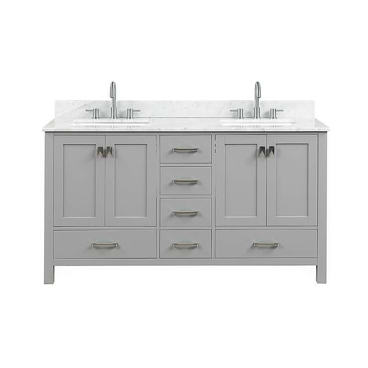 Athena 60'' Gray Vanity And Marble Counter