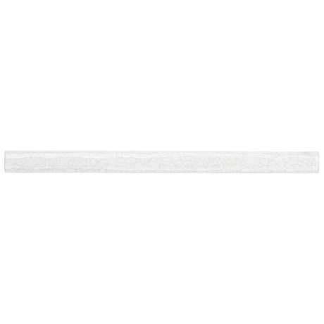 Sarina Vintage White 1x12 Glossy Crackled Ceramic Pencil