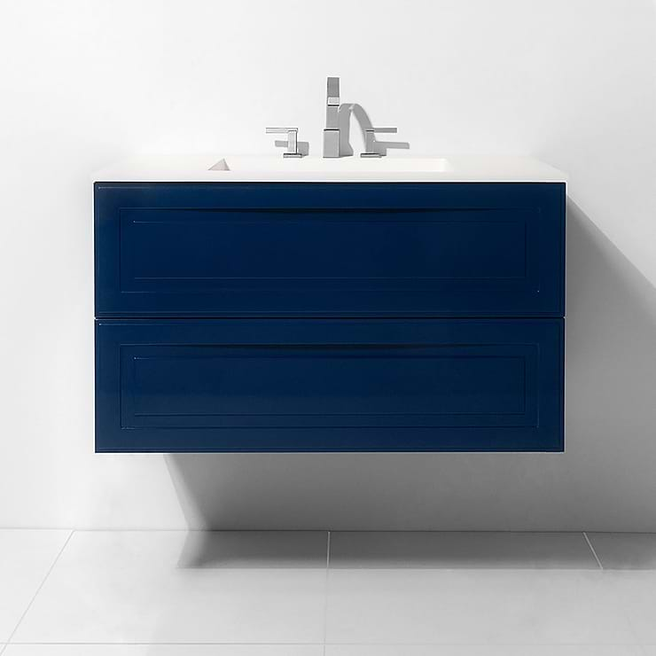 Alma Blue 30" Wall Mounted Vanity