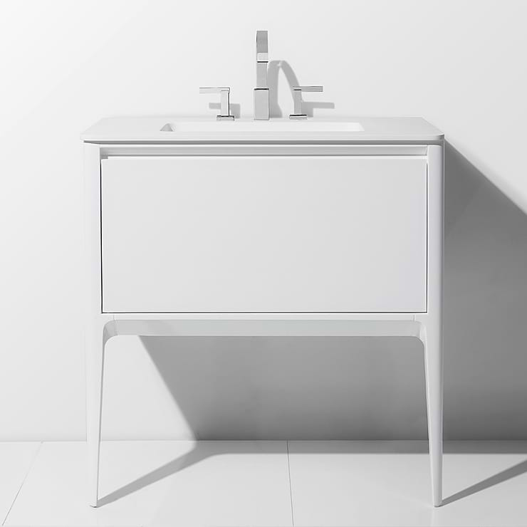 Luxe Collection 30" White Gloss Vanity