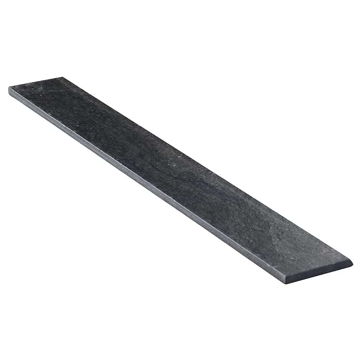 Acadia Charcoal Black 3x24 Matte Porcelain Bullnose