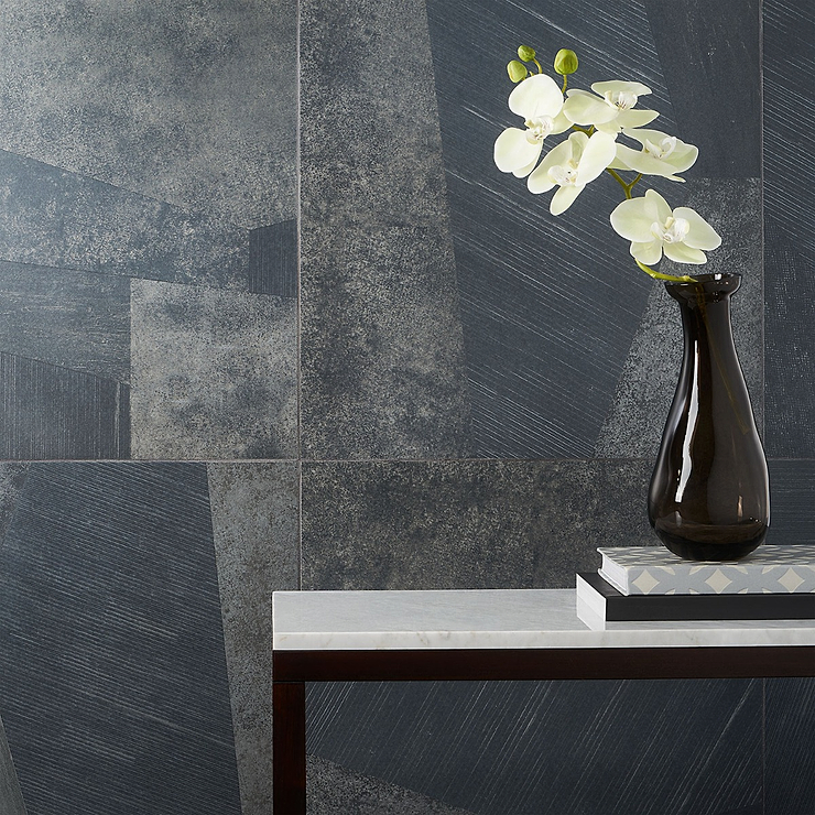 Stories Black 24x24 Matte Porcelain Tile