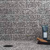 Reef Gray 3x12 Polished Pearl Terrazzo Subway Tile