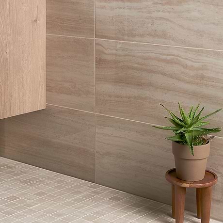 Nashville Beige 12x24 Travertine Look Polished Porcelain Tile