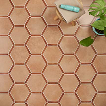 Sagon Terracotta Light 9" Hexagon Matte Porcelain Tile