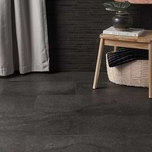 Acadia Charcoal Black 12x24 Limestone Look Matte Porcelain Tile