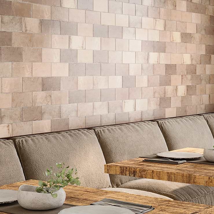 Parma Brick Taupe 4x8 Terracotta Look Matte Ceramic Tile