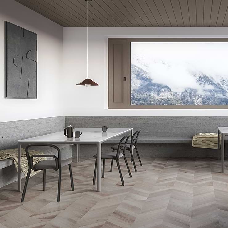Stacy Garcia Fleetwood Chevron Dolphin Rigid Core Click 12x48 Luxury Vinyl Plank Flooring