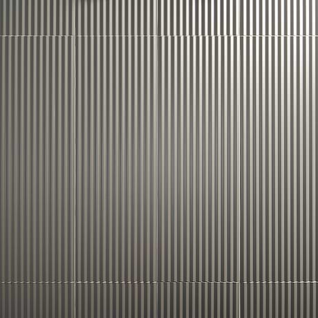 Mod Smoke Gray 12x36 3D Fluted Matte Ceramic Tile 