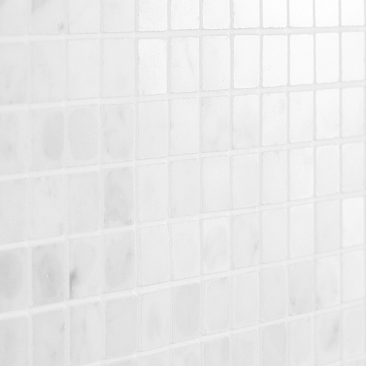 Carrara 3/4x3/4 Polished Square Marble Mosaic Tile