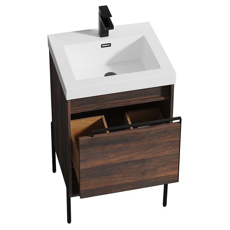 Kaleb 20'' Cali Walnut Vanity and Counter