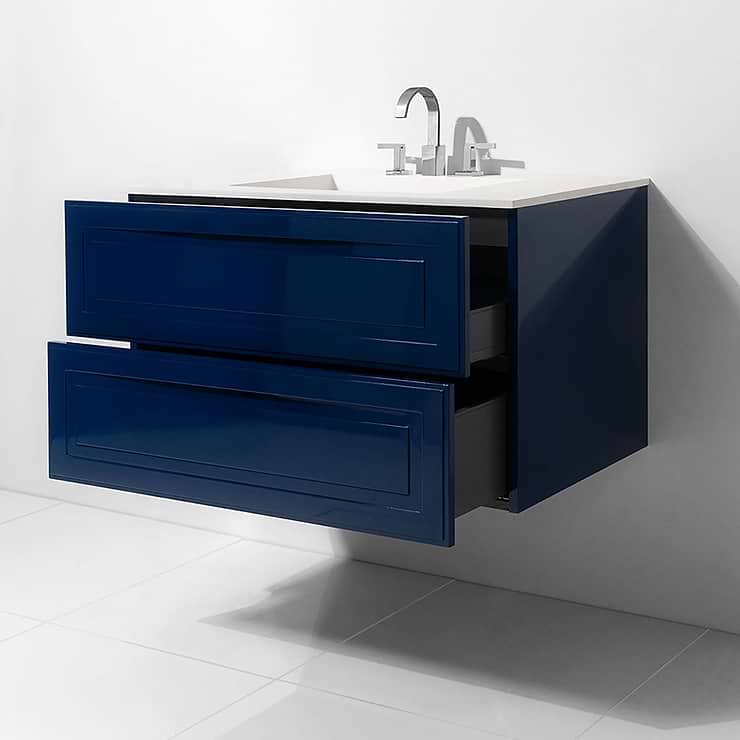 Alma Blue 30" Wall Mounted Vanity