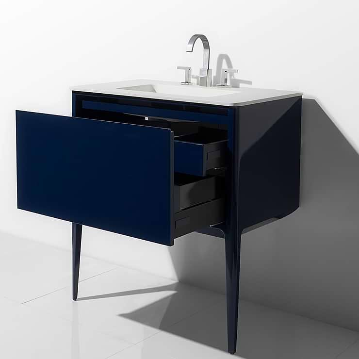 Luxe Collection 30" Navy Gloss Vanity