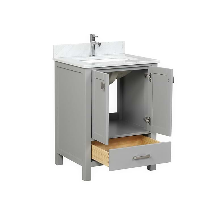 Athena 24'' Gray Vanity And Marble Counter