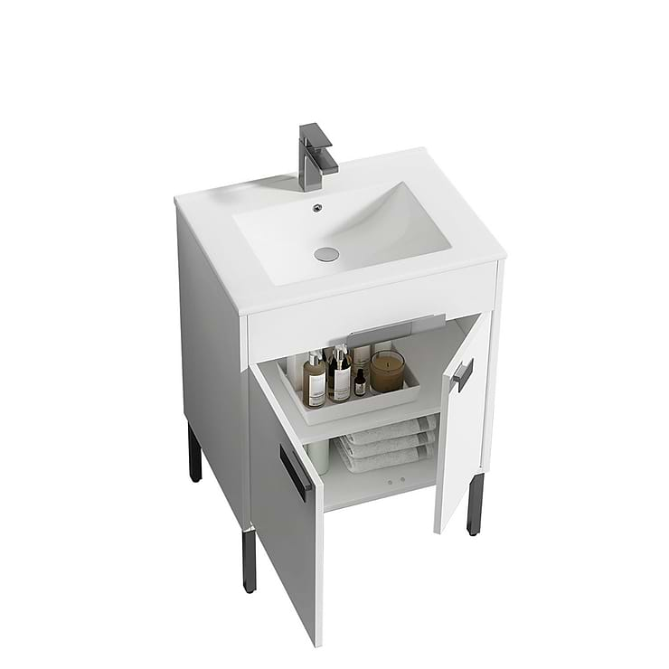 Portofino 24'' White Vanity And Counter