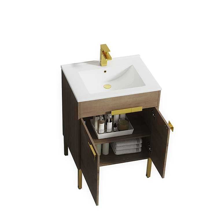 Portofino 24'' Classic Oak Vanity And Counter