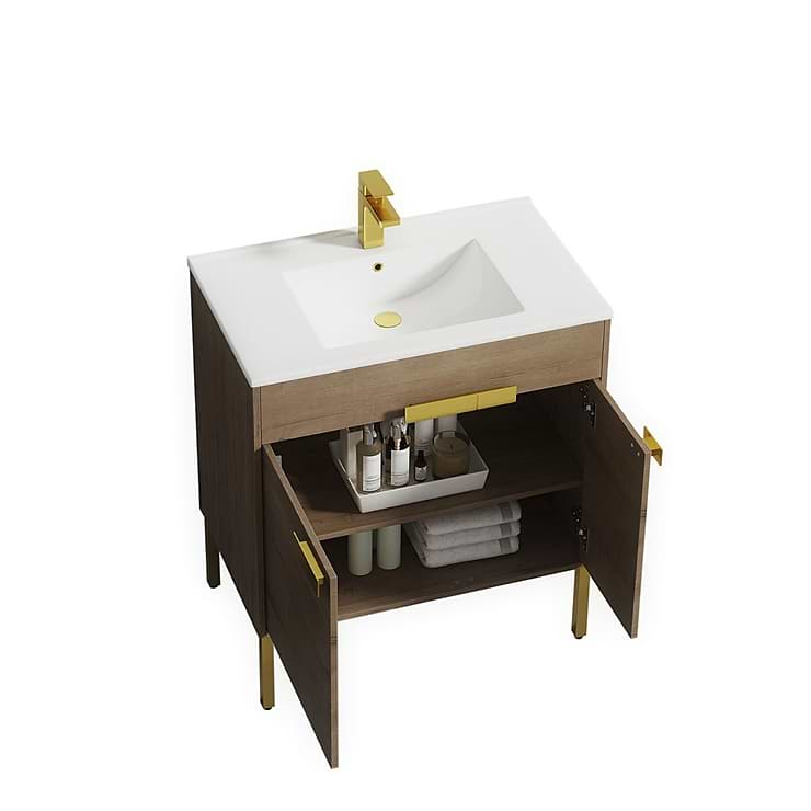 Portofino 30'' Classic Oak Vanity And Counter