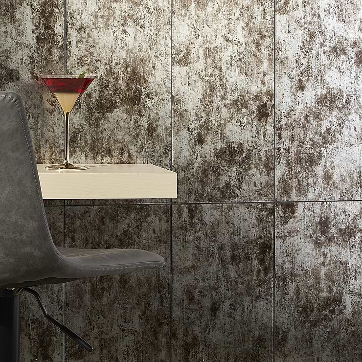Vetrite Boheme Gray 9x18 Polished Glass Tile
