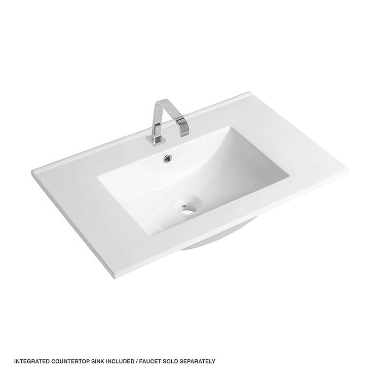 Portofino 30'' White Vanity And Counter