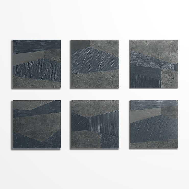 Stories Black 24x24 Matte Porcelain Tile