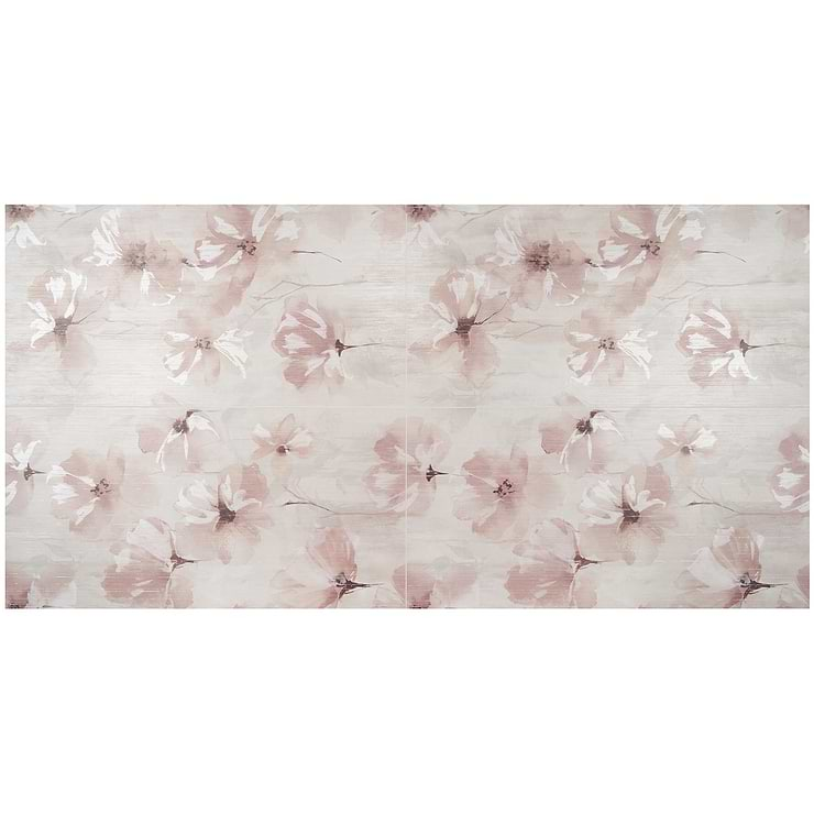 Monet Poetica Pink 24x48 Artisan Decor Porcelain Tile